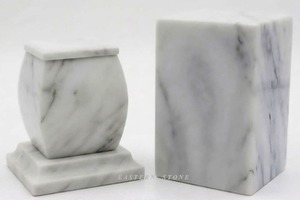 Urne funéraire en marbre Heritage, élégante urne commémorative pour cendres de crémation, urne en marbre sur mesure pour restes humains, vente en gros - Product Image 2