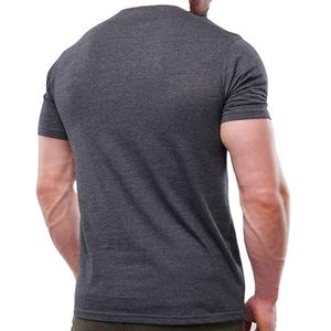 T-shirts pour hommes en polyester/coton de haute qualité, logo personnalisé, respirants, décontractés, col rond, service OEM, t-shirts pour hommes personnalisés - Product Image 5