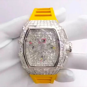 High Quality Vvs Moissanite Baguette Diamond <b>Watch</b> Trendy Fully Iced Out <b>Watch</b> <b>Cheap</b> Iced Out <b>Watch</b> for Unisex - Product Image 1