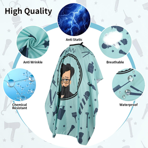 Delantal de Peluquería Personalizado con Logotipo, Impermeable, de Poliéster, para Salón de Belleza, con Cuello de Silicona para Peluquería - Product Image 3