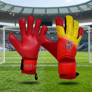 Gants de gardien de but de football professionnels de haute qualité, respirants, paume plate de 4 mm et sangle en latex - Product Image 2