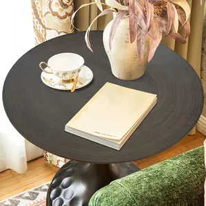 Mesa de Centro Moderna Premium con Estructura Artística de Hierro, Mueble para el Hogar Inspirado en el Estilo Bauhaus, Almacenamiento Portátil, Acero Inoxidable con Recubrimiento Dorado - Product Image 6