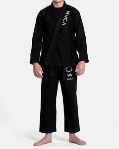 Kimono de Jiu Jitsu Brasileño BJJ para Adultos, Shoyorol RVCA X Done Blue, 450 g/m², Negro, 100% Algodón, Uniforme de Artes Marciales de Alta Calidad - Product Image 4