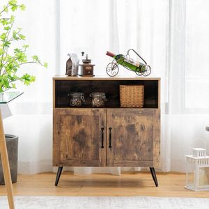 Armadio di stoccaggio in legno della metà del secolo con portabicchieri da vino per l'arredamento del soggiorno - Product Image 2