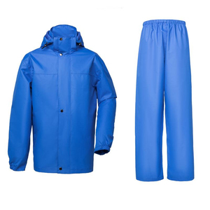 Basic Blue Parachute Rain Suit 100Percent Customized Waterproof Anti-Dust Raincoat for Extreme Water/Hiking Matching Raincoat - Product Image 5