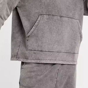 Conjunto Deportivo Informal para Hombre, Sudadera con Capucha Gris de Manga Larga y Pantalones de Color Sólido con Bolsillos Laterales, Ropa de Otoño - Product Image 6