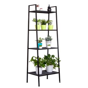 Libreria a 4 Ripiani Nera con Scaffali Larghi, Scaffale Premium per Organizzazione Casa e Ufficio - Product Image 1
