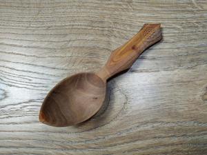 Cuillère à thé en bois faite à la main, cuillère doseuse en bois naturel pour café et sucre, finition polie, accessoire de cuisine - Product Image 4