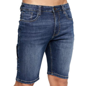 Shorts en jean amples respirants pour hommes avec logo personnalisé brodé, style streetwear décontracté, été, grandes tailles pour hommes - Product Image 2