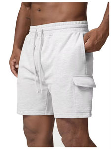 Shorts de sport texturés pour hommes en mélange 100 % coton de haute qualité avec poches, idéaux pour l'hiver, la gym et la ville - Product Image 2