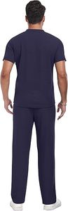 Conjunto Deportivo Casual Verde Menta para Hombre, Camiseta de Manga Corta, Pantalones Cortos Cargo, Transpirable, Ligero, Poliéster/Algodón, Cuello Redondo - Product Image 4