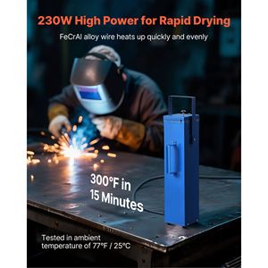 Four de séchage portable pour électrodes de soudage, capacité 10 lb, 230W 120V, séchage rapide, 18 pouces S, pour l'essorage des électrodes et les fournitures de soudage - Product Image 2