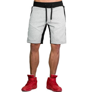 Shorts de sport bicolores pour hommes en mélange de coton et polaire – Shorts respirants avec cordon de serrage pour l'entraînement et les loisirs, légers - Product Image 3