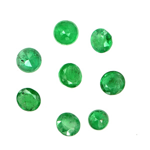 Esmeraldas naturales de Zambia calibradas, redondas de 4 mm, piedras preciosas facetadas sueltas para la fabricación de joyas, listas para usar. - Product Image 3
