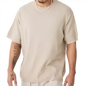 Camiseta Casual de Algodón 100% Tejida a Crochet, Estilo Oversize, con Detalles en Piedra, a la Moda |   Diseño estampado de manga corta con cuello alto |   Lona Corta 180 - Product Image 1