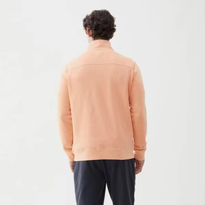 Sudadera Unisex de Algodón Grueso para Hombre, Personalizable, con Cuello Alto y Media Cremallera, Venta al Por Mayor del Fabricante - Product Image 4