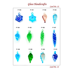 Pendentif en verre multicolore de haute qualité de la marque MAE, fait main, pour la fabrication de bijoux, composant de boucles d'oreilles, collection décorative de Noël - Product Image 3