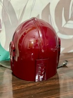 Casque en acier médiéval indien mandalorien CHk, fait main, poli argenté, style vintage, pour mariage, Halloween, Diwali, remise de diplôme
