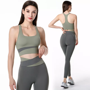 Nouvelle tenue de yoga sexy pour femmes, soutien-gorge de sport anti-choc, pantalon taille haute, tenue de yoga - Product Image 5