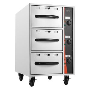 Scaldavivande Elettrico Commerciale a Tre Cassetti in Acciaio Inossidabile 85-1, Compatto e Indipendente, Attrezzatura per Mantenere Caldi gli Alimenti - Product Image 1