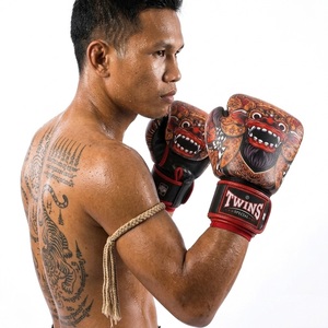 Sialkot Leather Boxing Gloves-Breathable Moisture-Wicking Hook Loop Closure Adjustable <b>Wrist</b> <b>Strap</b> for Boxing Martial Arts - Product Image 2