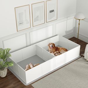 Cuccia per Animali con Rampa Impermeabile e Porta Regolabile per Cani di Taglia Grande, Media e Piccola - 96" X 47" X 19" - Product Image 2