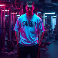 Ensemble de survêtement baggy pour homme, t-shirt et pantalon, coupe oversize, 100 % coton, respirant, anti-boulochage, tenue de sport, personnalisation OEM/ODM