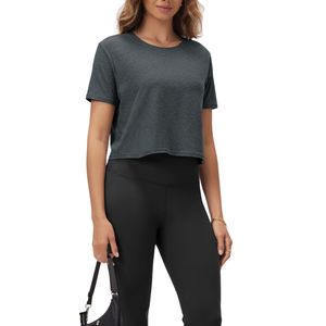 T-shirt court oversize pour femme, manches courtes, coupe décontractée, en coton, idéal pour la gym, personnalisable, fournisseur OEM en gros, vêtements de sport - Product Image 5