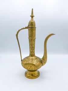 Decorative Brass Surahi Jug For Ethnic Interior Styling And Antique Inspired Home <b>Shelf</b> Decoration - Product Image 6