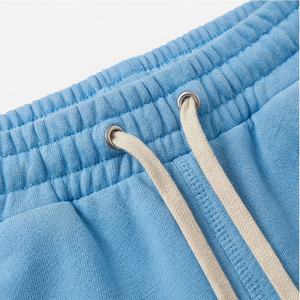 Shorts en polyester et coton écologiques, personnalisables OEM, avec poches à cordon, imprimés, style vintage, effet vieilli et délavé à l'acide - Product Image 4