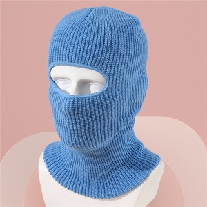 In-Stock Single-Hole Practical Stylish Custom Knitted Ski Mask <b>3</b> Ways to Wear Solid Color Balaclava - Product Image 4