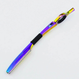 Professional Rainbow Plasma Coated Hair Thinning <b>Razor</b> Kit Ergonomic Stainless Steel Barber Salon Texturizing Cutting <b>Razors</b> - Product Image 3