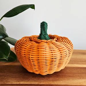 Panier citrouille en rotin fait main, écologique, pour décoration d'Halloween, prix abordable, vente en gros, par KingCraftViet - Product Image 5