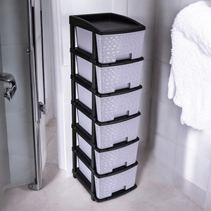 Armario de Almacenamiento Modular de Plástico Moderno de 6 Niveles, Plegable, Expandible y Apilable, Organizador de Ropa para Cocina y Baño - Product Image 5