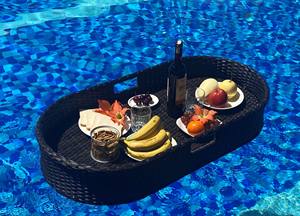 AC00035 Bandeja de Servicio Flotante Grande de Acrílico, Plástico, Ratán, Bambú y Madera para Desayuno y Té, Hecha en Vietnam, Mejor Precio - Product Image 3