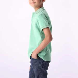 High Quality Boys Casual Golf Polo T-Shirts Custom Printed Short Sleeve Plain 100% Cotton Knitted Anti-Wrinkle Quick Dry - Product Image 3