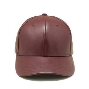 OEM Custom Classic <b>Plain</b> PU <b>Baseball</b> <b>Cap</b> Fashion Blank Logo Leather <b>Cap</b> Sport Hat for Men and Women - Product Image 1