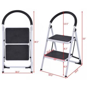 Iron Frame Folding <b>Step</b> <b>Stool</b> with Anti-Slip Pedals Convenient <b>Step</b> Ladder - Product Image 6