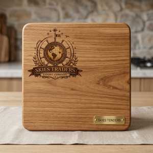 Planche à découper en noyer massif avec rainure profonde pour jus, plaque d'emblème dorée gravée au laser sur mesure, planche à découper rectangulaire en bois dur - Product Image 4