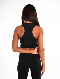 Fabricant de crop tops personnalisés en gros pour femmes, débardeur côtelé blanc en coton décontracté pour l'été - Product Image 4