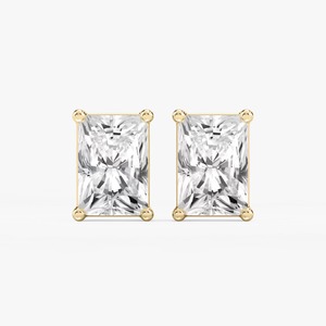 Boucles d'oreilles clous de luxe en or 18 carats pour femme, diamant de laboratoire 2 carats, D VS1, certifié IGI, sertissage 4 griffes, cadeau de fiançailles, mariage, usage quotidien - Product Image 2