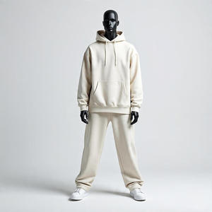 Survêtement en coton et polyester à capuche pour homme, sur mesure, pour l'hiver, en gros, tenue de jogging en polaire respirante et à séchage rapide - Product Image 2