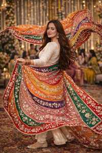 Ropa Tradicional, Vestidos Anarkali Punjabi, Ropa India y Pakistaní, Colores Personalizados, Vestido Patiala con Vuelo, Colección de Bodas - Product Image 5