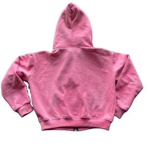 Épaule tombante personnalisée en détresse 100% coton lavé vierge fermeture éclair Vintage Boxy recadrée et coudre sweats à capuche surdimensionnés pour hommes - Product Image 4