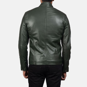 OEM Design <b>Mens</b> Vintage Classic <b>Leather</b> <b>Jacket</b> New Arrival Stand Collar Genuine <b>Leather</b> Biker Winter <b>jacket</b> for <b>men</b> - Product Image 4