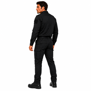Conjunto de Uniforme de Guardia de Seguridad con Logotipo Personalizado, Ropa de Trabajo, Camisa de Manga Larga, Pantalones Cargo, Color Sólido, Etiqueta Privada - Product Image 4
