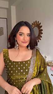 Nuevo Conjunto de Kurti y Pantalón de Diseño Ecológico con Lentejuelas, Ropa Étnica para Bodas, Salwar Kameez, Top y Dupatta Completamente Cosidos - Product Image 4