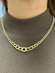 สร้อยคอโซ่ทองคำแท้ 24k ชุบทองบนโลหะผสมสังกะสี สไตล์วินเทจ รับรองโดย IGI สำหรับเครื่องประดับแฟชั่น unisex สวมใส่ได้ทุกวัน - Product Image 3