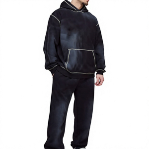Men's Winter Wear Sunfade Tracksuit 100% Cotton Lightweight High Quality Oversized Casual Street Style 2 in 1 Design - Product Image 1