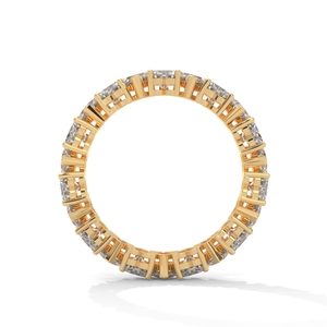 Anillo de Boda de Diamante Cultivado en Laboratorio, Corte Pera, VVS2, Oro de 18K, Banda de Eternidad para Mujer, Regalo de Aniversario - Product Image 3